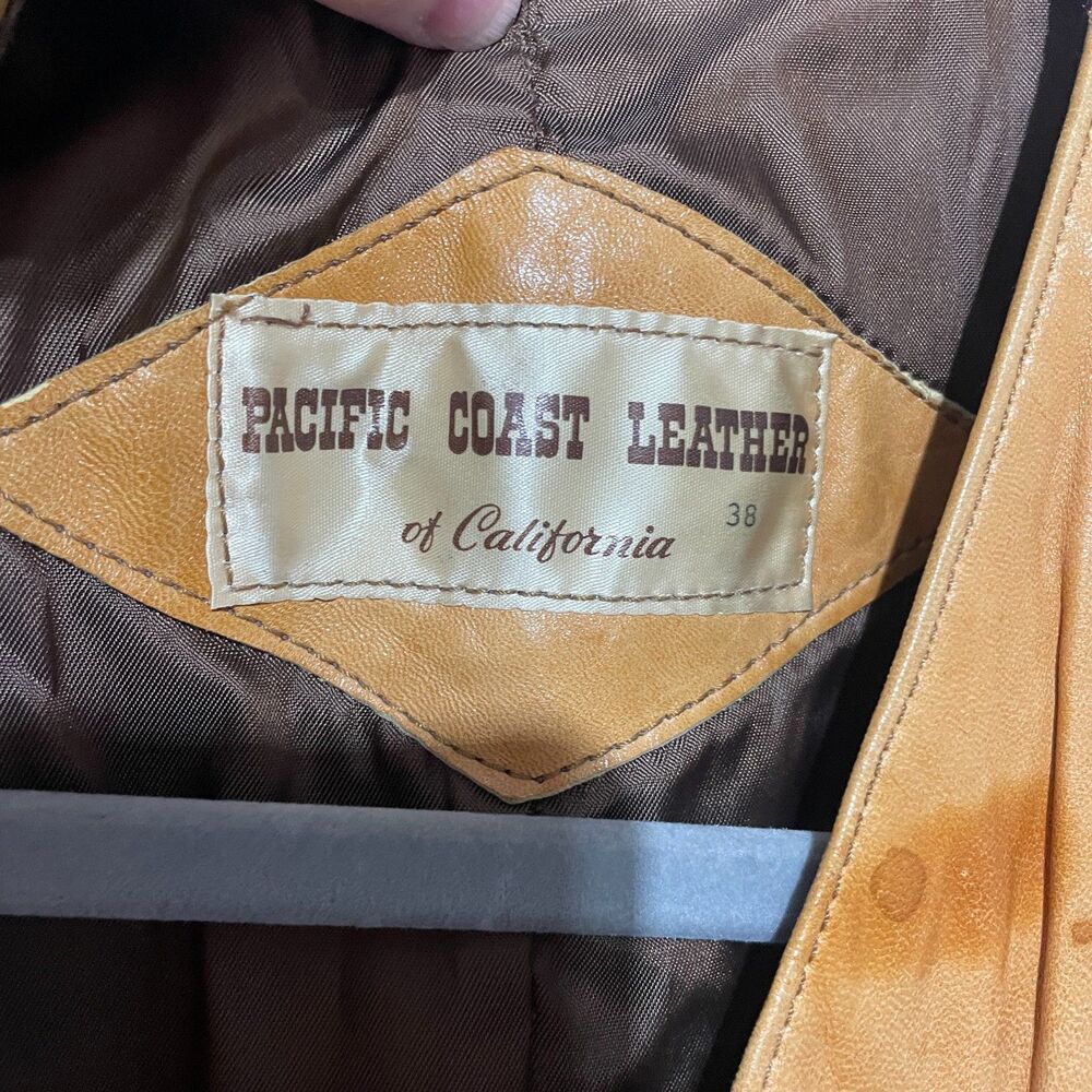 Vintage Western Leather Cowboy Vest - Picture 5 of 9